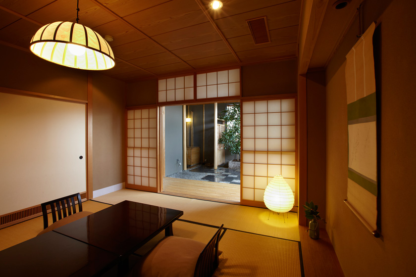 Photo:Guest room with open-air bath "Shoubu/Chigusa"